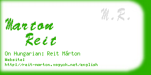 marton reit business card